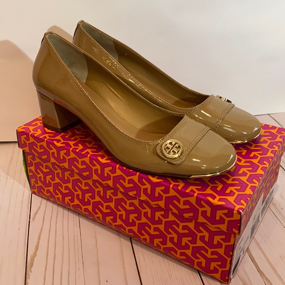 New Tory Burch Marion Pump Patent Calf